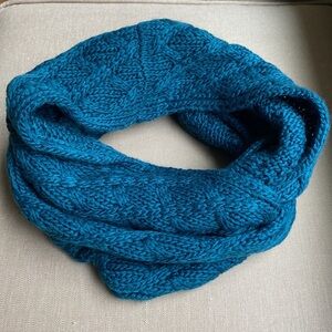 Teal Knit Infinity Scarf
